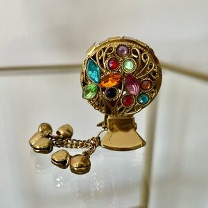 Beautiful !Vintage Colourful stone hair clature, make the sound of little bells.
